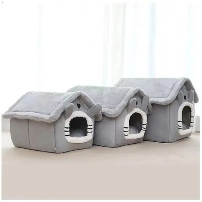 Soft Pet Bed Tent House Dog Kennel Cat Bed Indoor Warm Dog House with Removable Cushion Suitable for Small Medium Large Pets